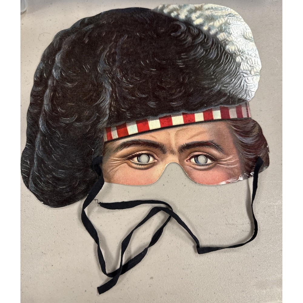 Victorian Officer Of Black Watch Paper Mask Fascimile of Genuine Victorian Mask